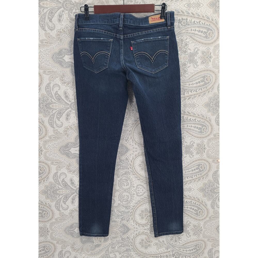 Levi's 524 women's blue denim washed skinny jeans Size 7 casual - Picture 3 of 10